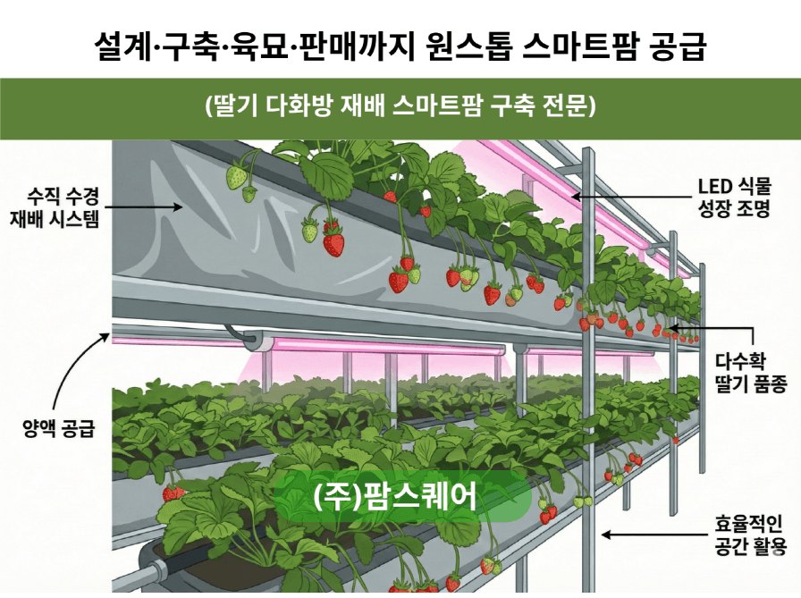 사계절 딸기 스마트팜 설계부터 판매