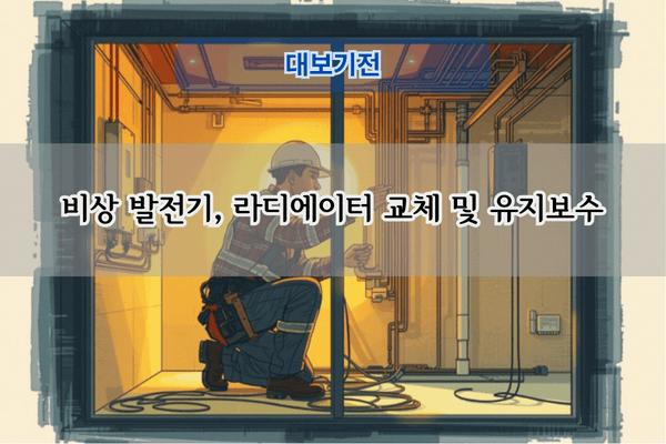 비상발전기 라디에이터 교체 전문