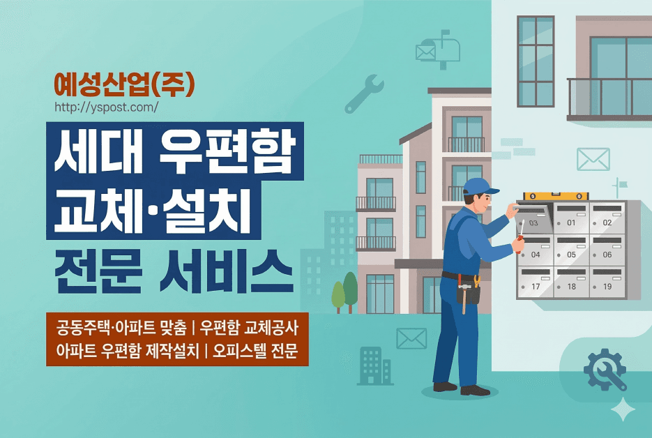 세대 우편함 교체 설치 공동주택·아파트 맞춤 전문 서비스