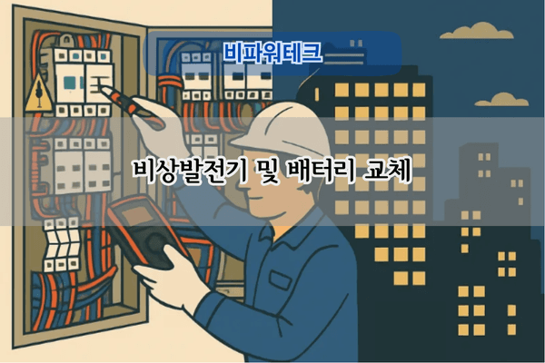 비상발전기 및 배터리 교체